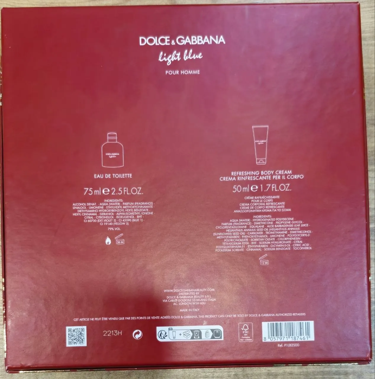 Подарочный набор Dolce & Gabbana Light Blue Pour Homme 3