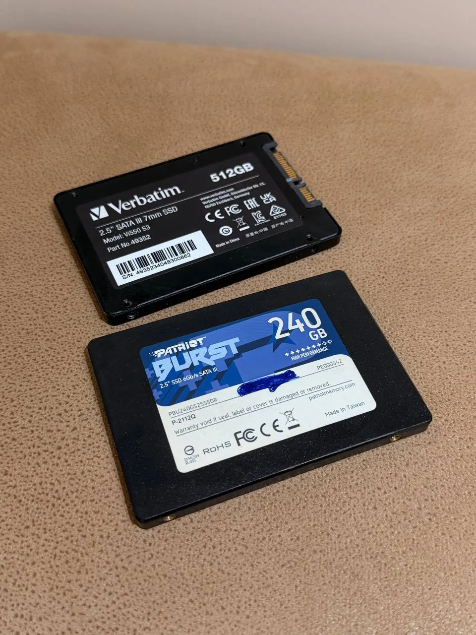 SSD накопители 240 ГБ и 512 ГБ 1