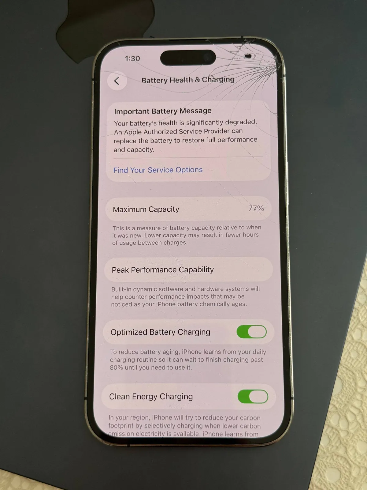 IPhone 14 Pro 256 ГБ с разбитым стеклом 5