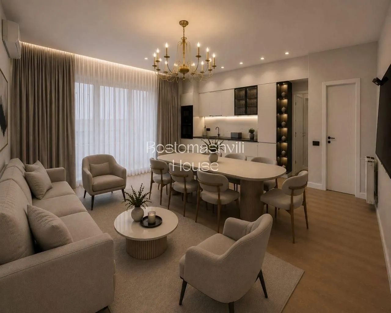 Квартира 100 м² с паркингом в Сабуртало 1