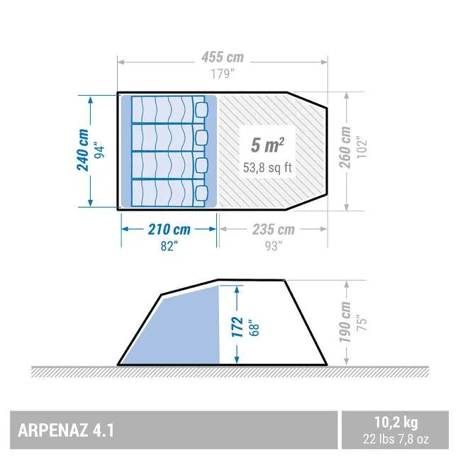 Палатка Decathlon Quechua Arpenaz 4.1 7