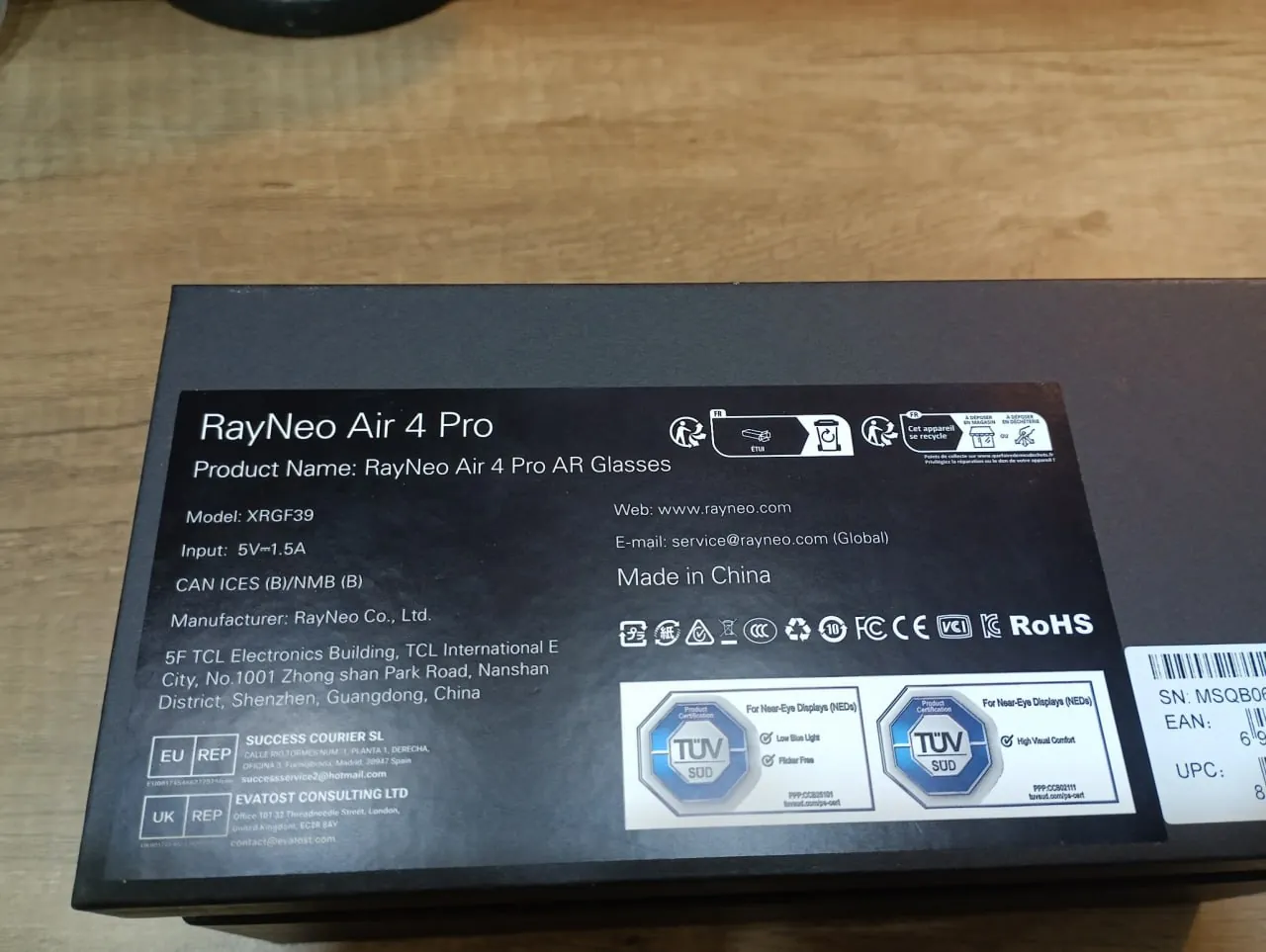 AR-очки RayNeo Air 4 Pro с комплектом 6
