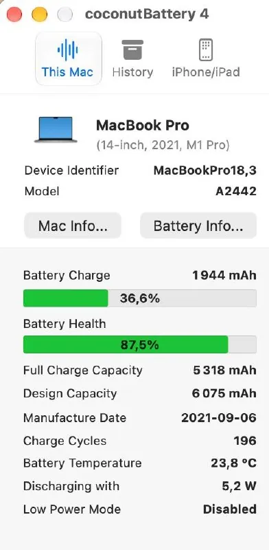 Ноутбук MacBook Pro 14 M1 2021 года 4