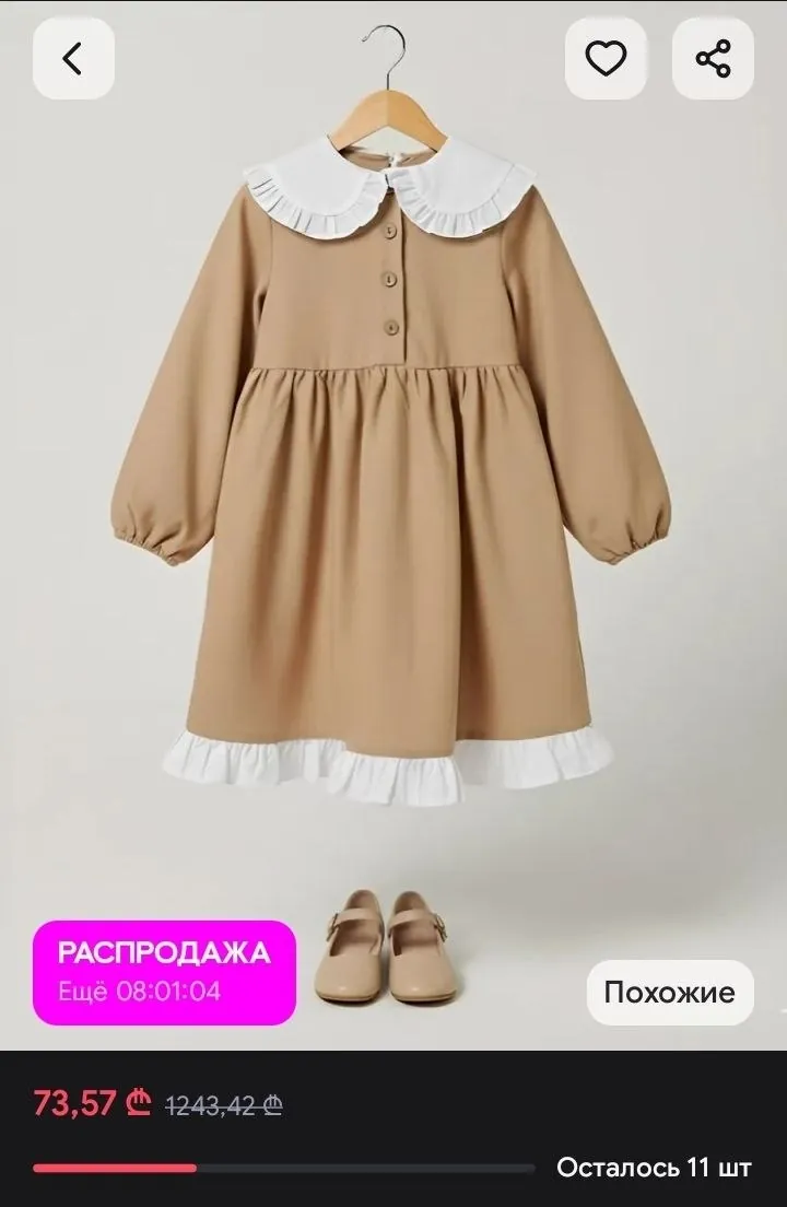 Детское платье размер 3-6 лет 1