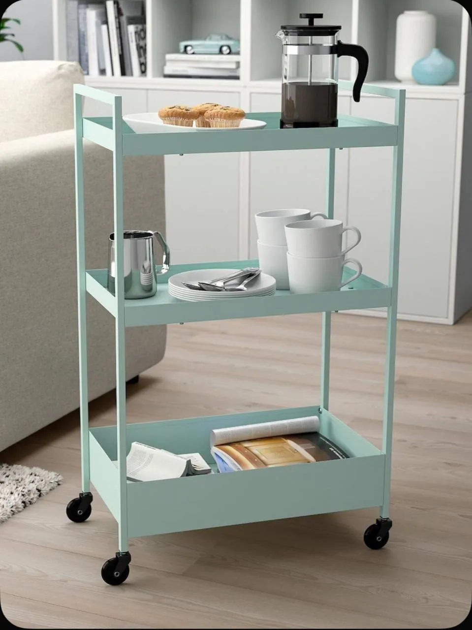 Этажерка металлическая IKEA на колёсиках 2