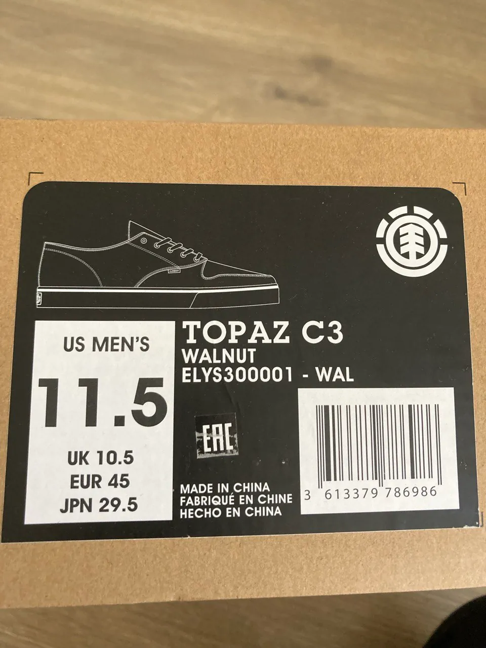 Кроссовки Element Topaz C3 новые 3