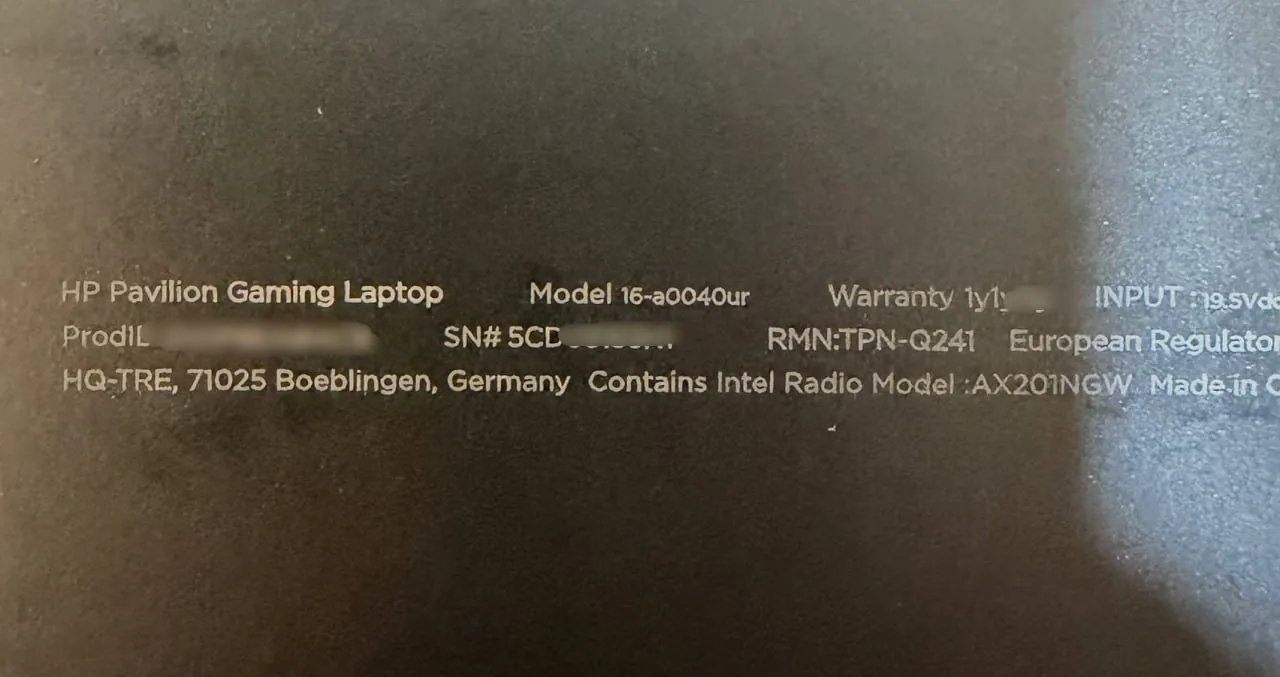 Ноутбук HP Pavilion Gaming 16 6