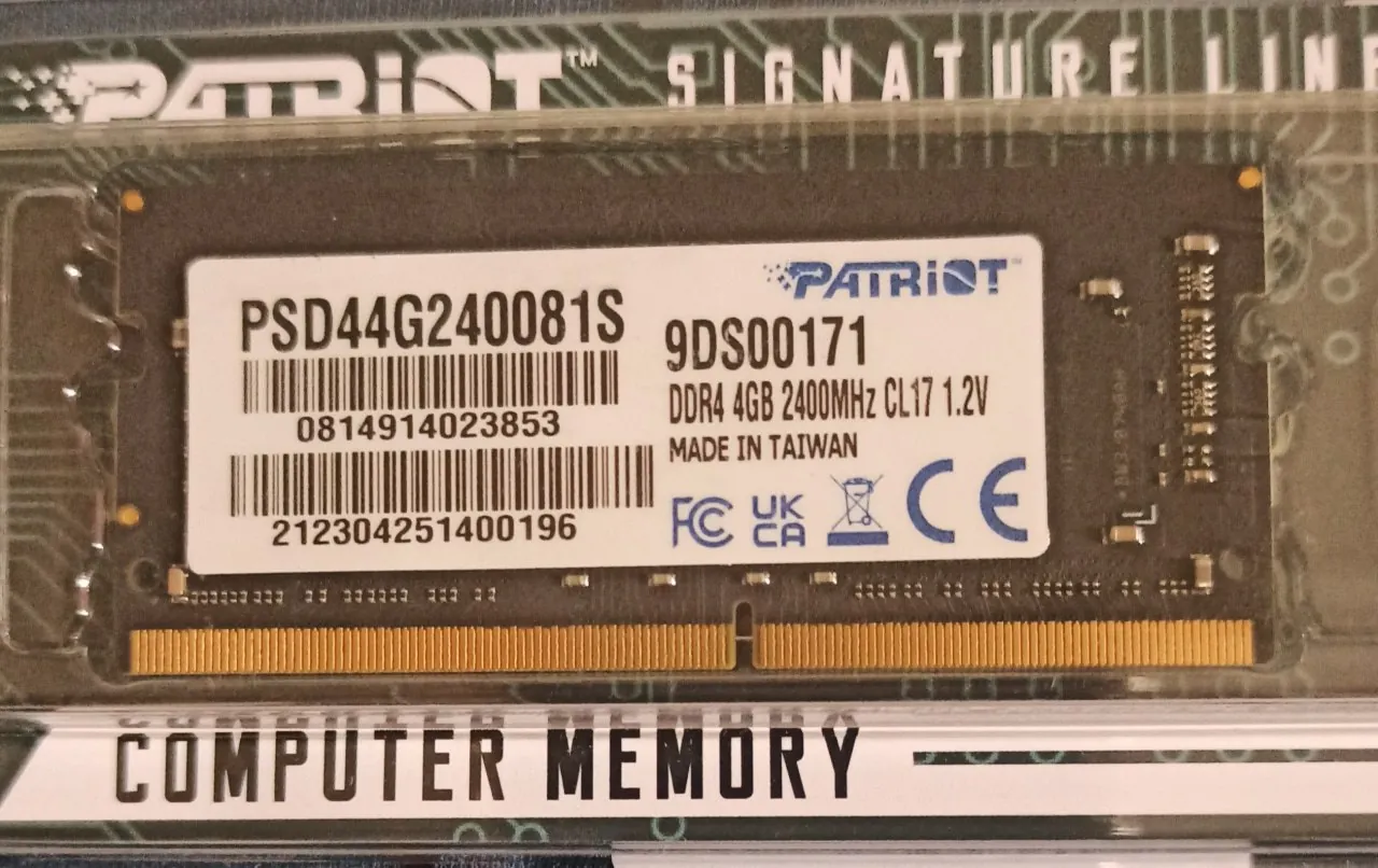 RAM SO-DIMM DDR4 4GB ноутбук 1