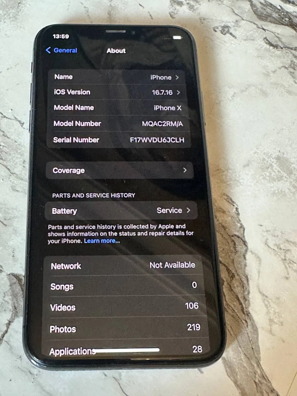 iPhone X 64GB рабочее состояние 2