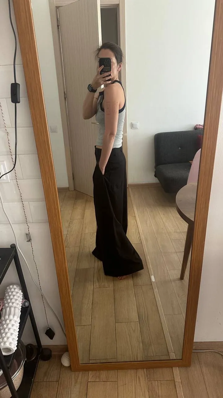 Брюки палаццо Zara чёрные 2