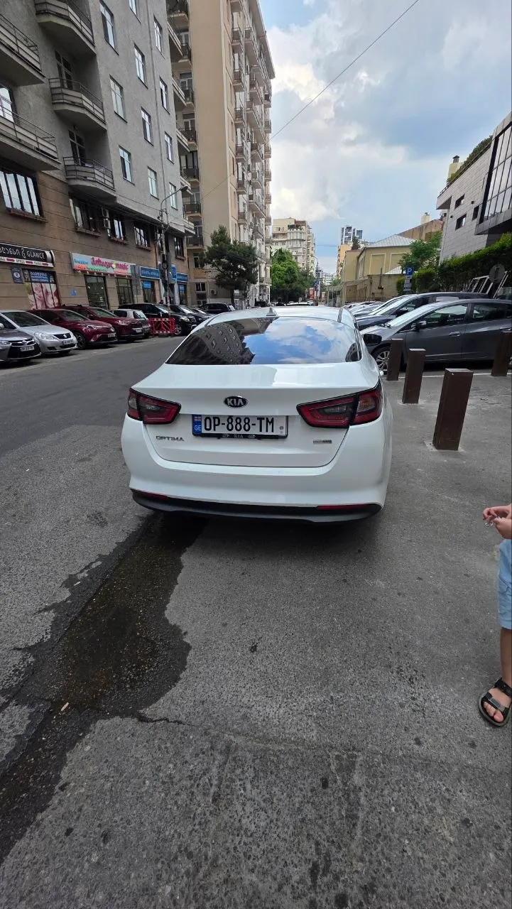 Kia Optima Hybrid 2016 белый жемчуг 2