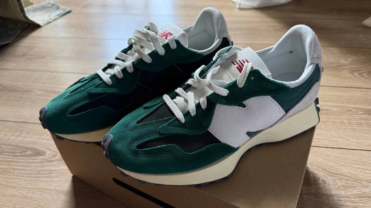 Кроссовки New Balance 327 зелёные 1