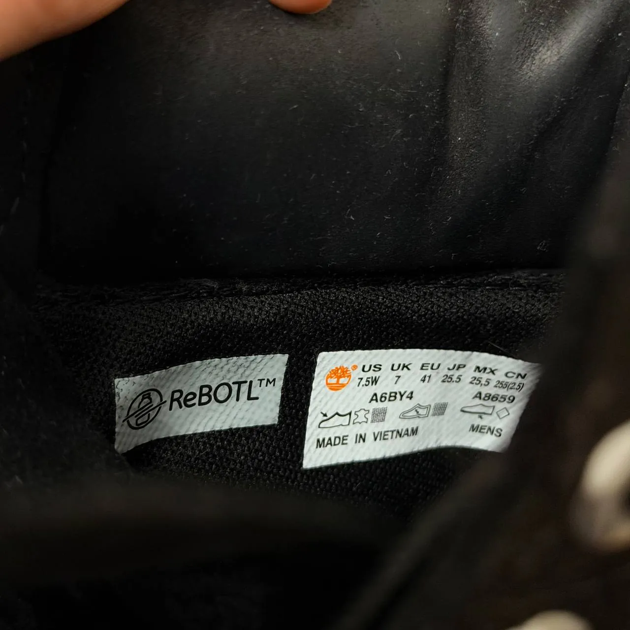 Ботинки Timberland чёрные US7.5 6