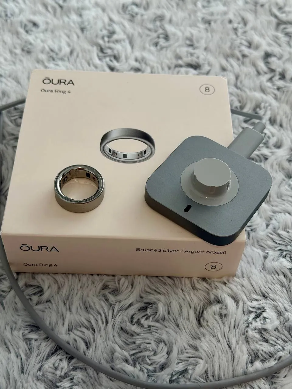 Oura Ring 4 размер 8 серебристое 1