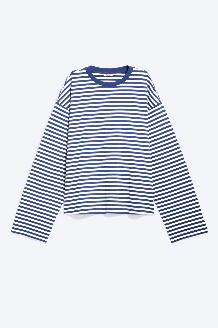 Лонгслив H&M в полоску размер S 1
