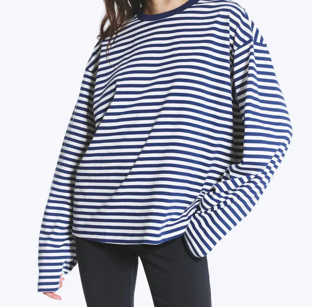 Лонгслив H&M в полоску размер S 2