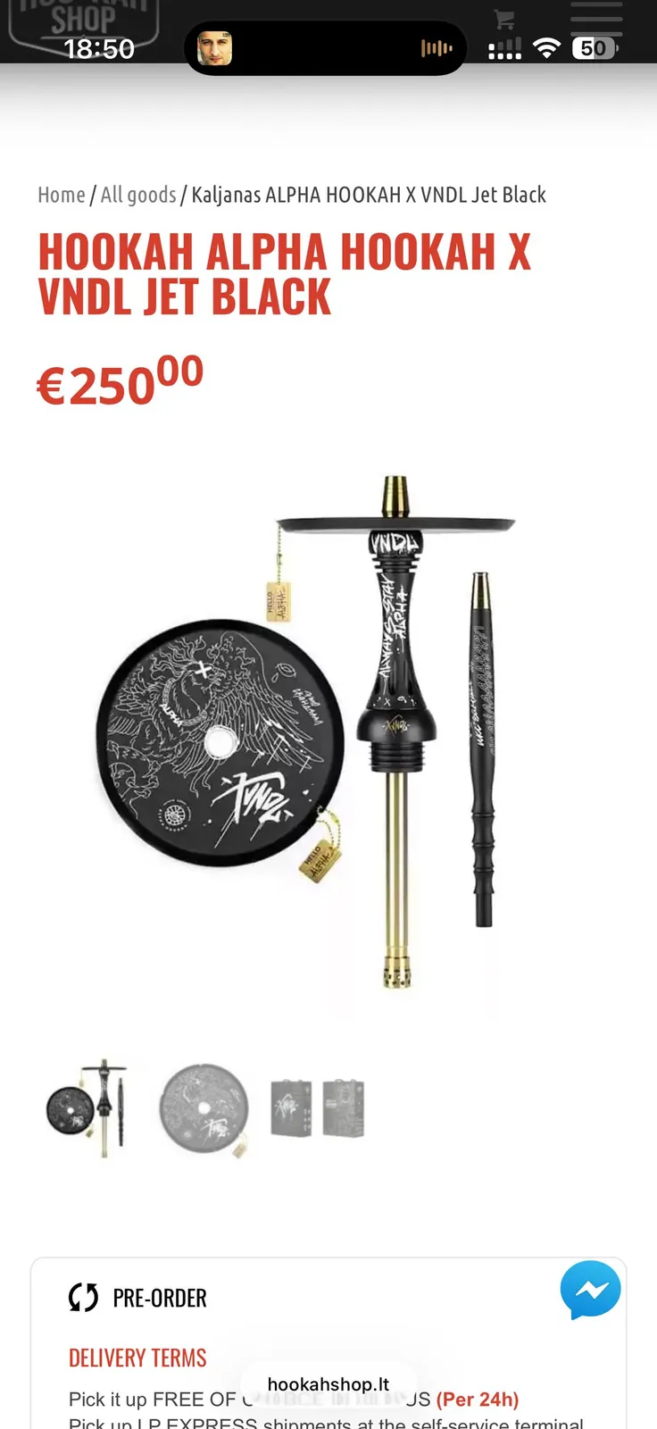 Кальян ALPHA HOOKAH Jet Black 6