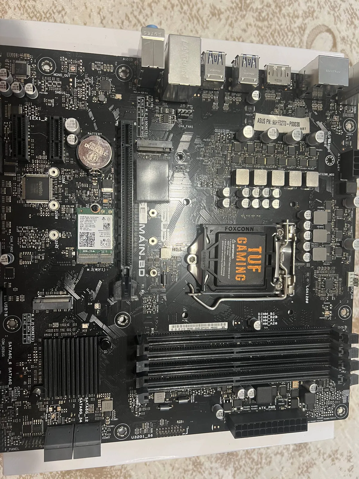 Материнская плата ASUS TUF и БП 6